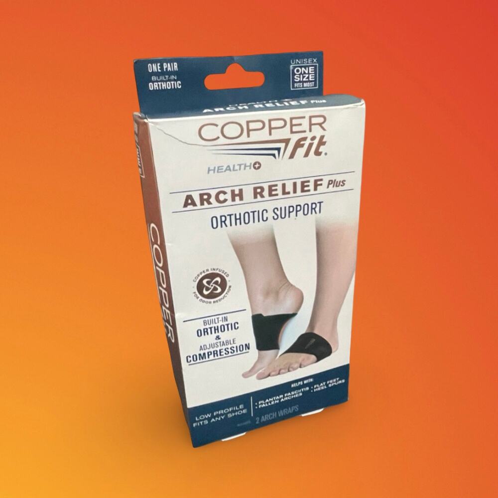Copper Fit Unisex Arch Relief Plus With Built-In Orthotic Support - Adjustable